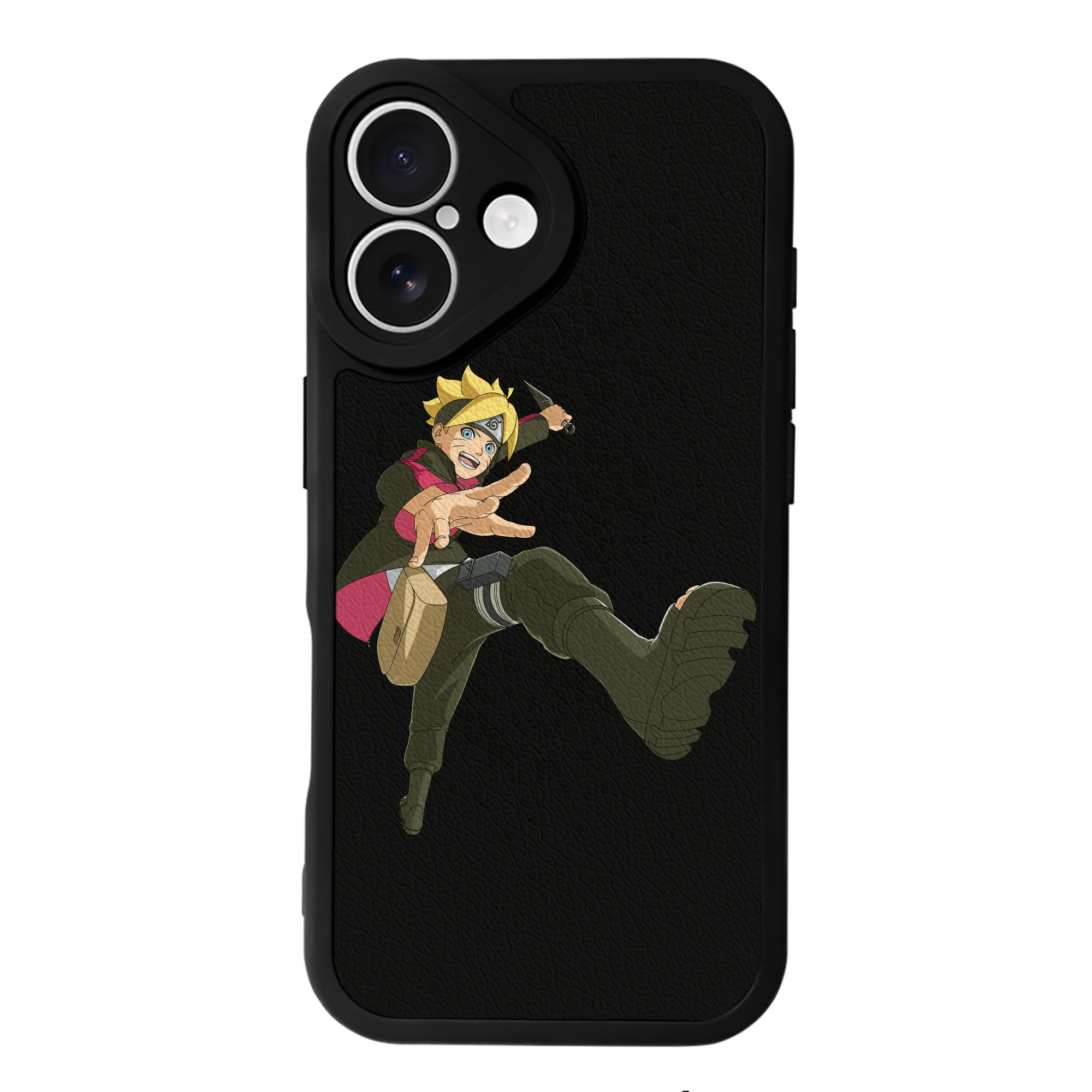 （画像用） NARUTO -ナルト- うずまき ボルト Uzumaki Boruto 【iPhone 16シリーズ対応】シリコンスマホケース（レザー調） 材質：シリコン